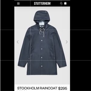 Stutterheim Navy Raincoat